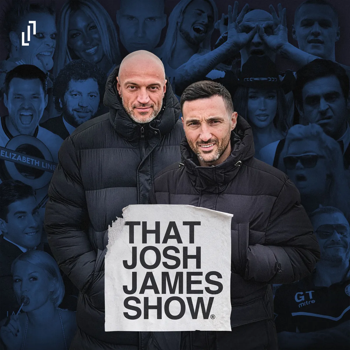 That Josh James Show cover art: Josh James and Chris White in black puffer jackets